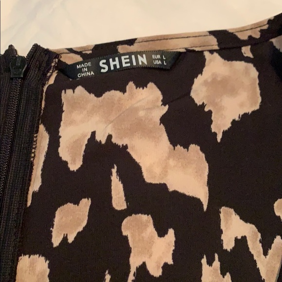 Black and Tan print cocktail dress - Picture 4 of 8